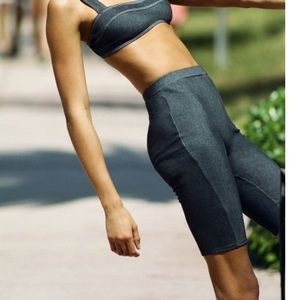 Solid & Striped Denim Bike Shorts NWT